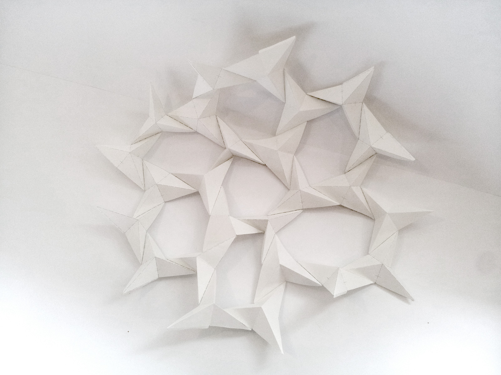 skoleprojekt skole projekt arkitekt arkitektskole aarhus workshop stål origami folde foldning trekant sekskant ron resch